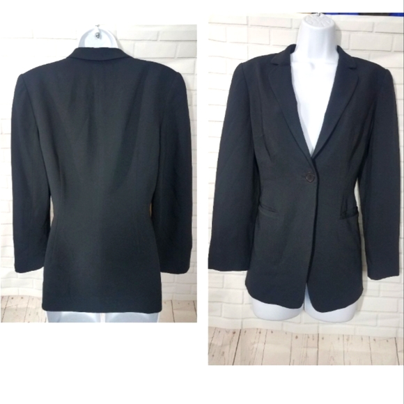 Ann Taylor Petites Black Suit Blazer Business Jacket - Picture 1 of 12